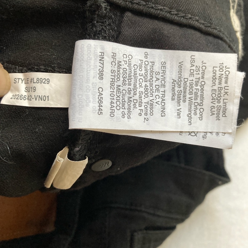 Madewell Womens Jeans 9" High Rise Skinny Denim Black Wash Ripped  Stretch 29 - Picture 14 of 16